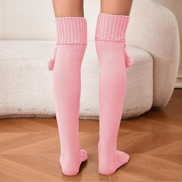 Warm Leg Warmers Thick Cable Knit Socks - Picture 2 of 6